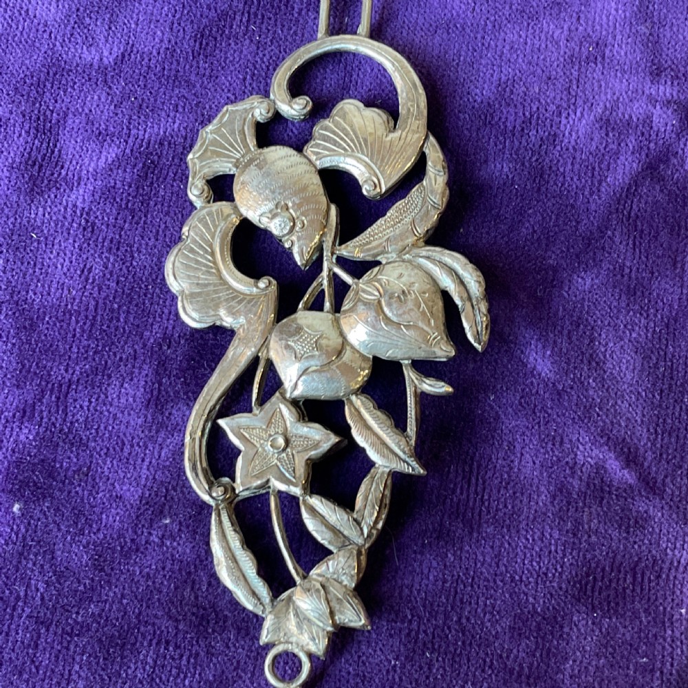Antique  Straights Chinese Silver Bed Hooks  late 19th C View III