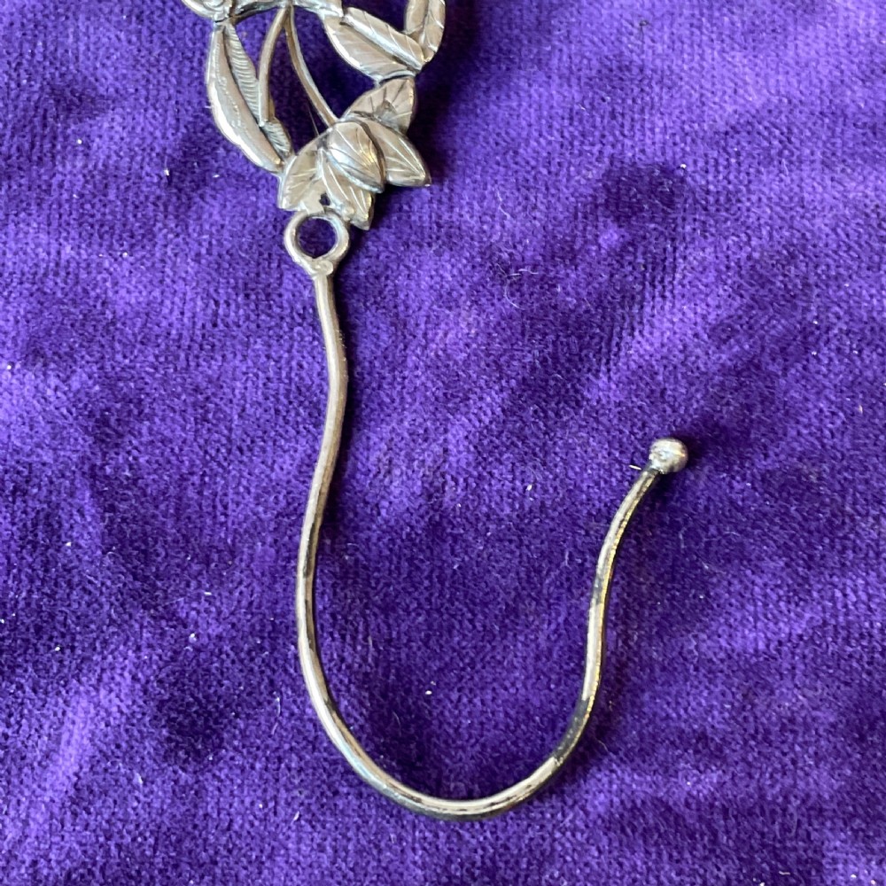 Antique  Straights Chinese Silver Bed Hooks  late 19th C View VIII