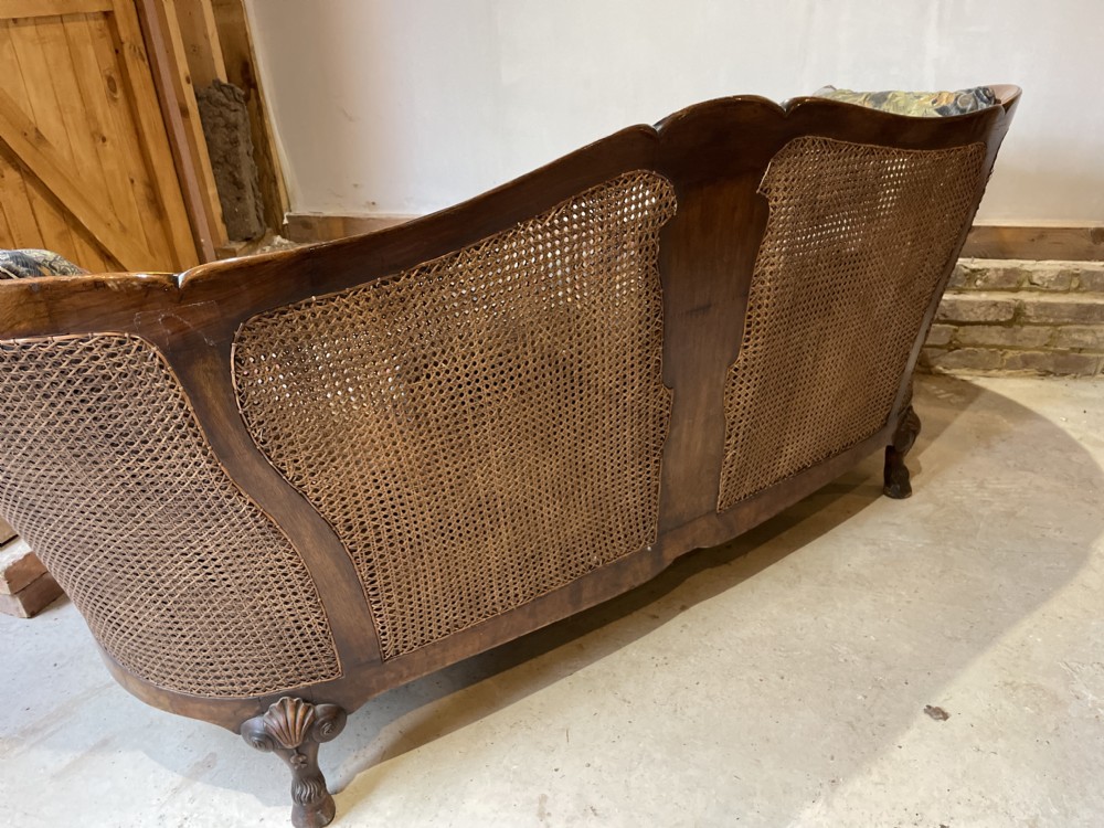 A superb 1920s  Burr Walnut Bergere  Sofa View V