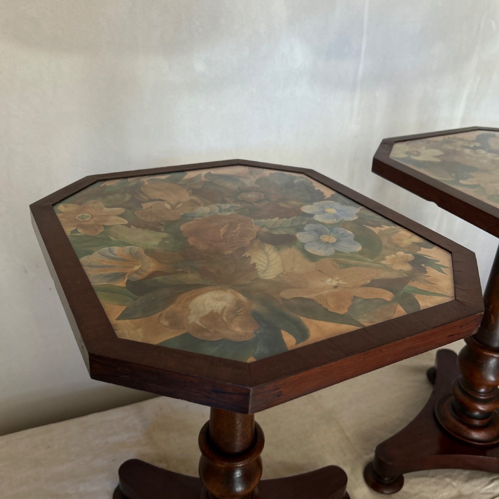 Pair of early Victorian side tables with painted tops  View IV