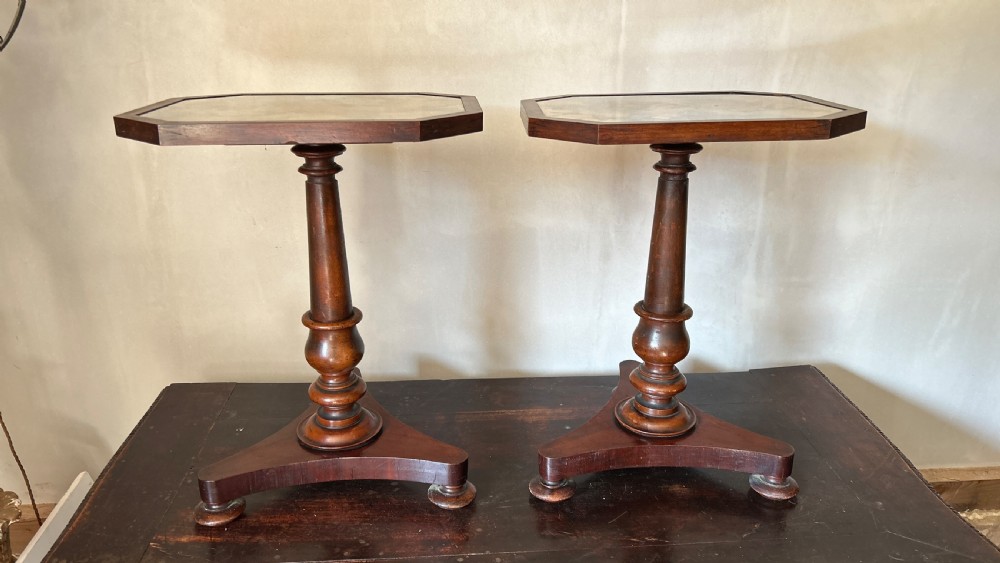 Pair of early Victorian side tables with painted tops  View IX