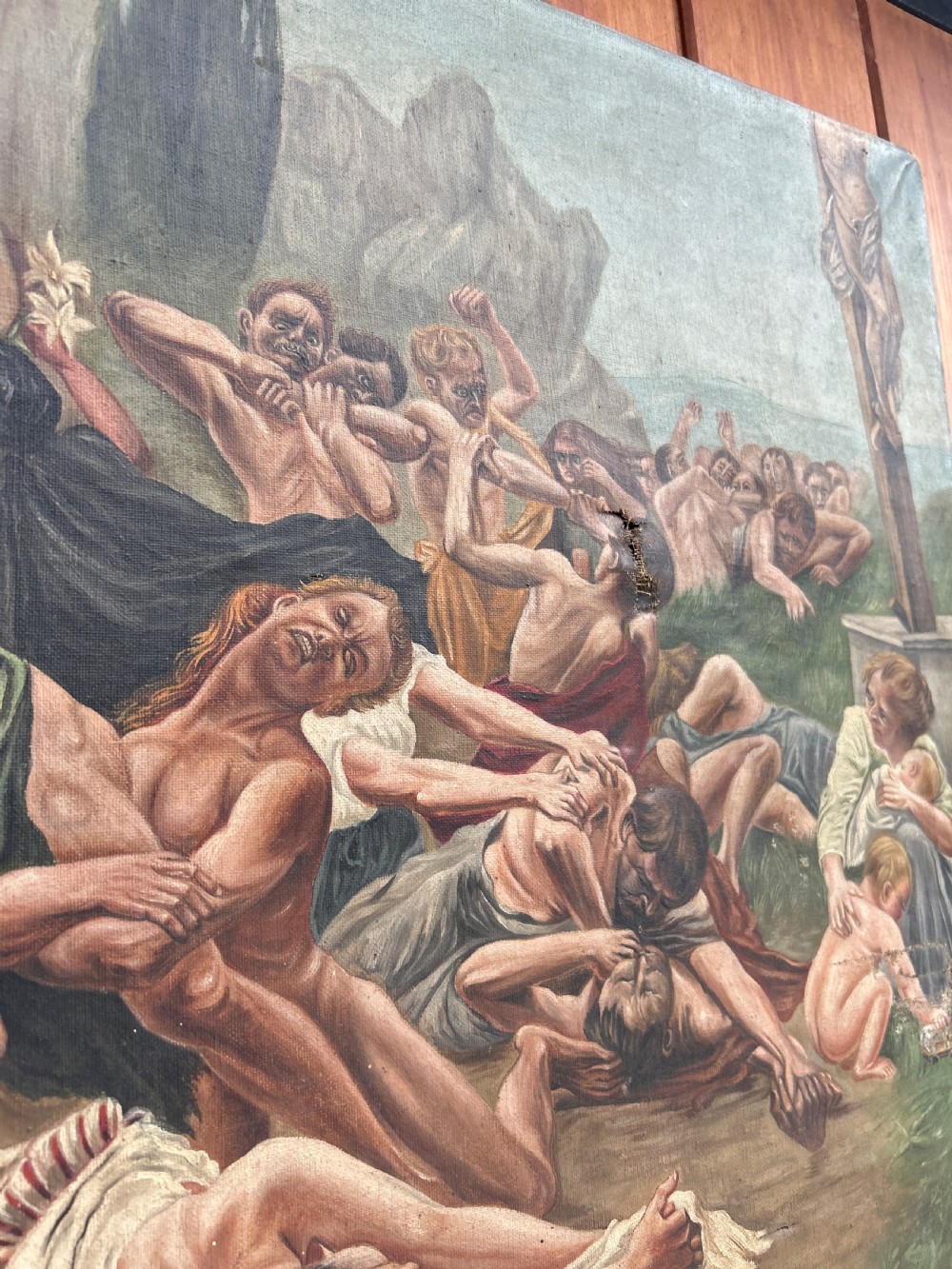 The Massacre of the innocents Signed Brunninger Oil on canvas View IV