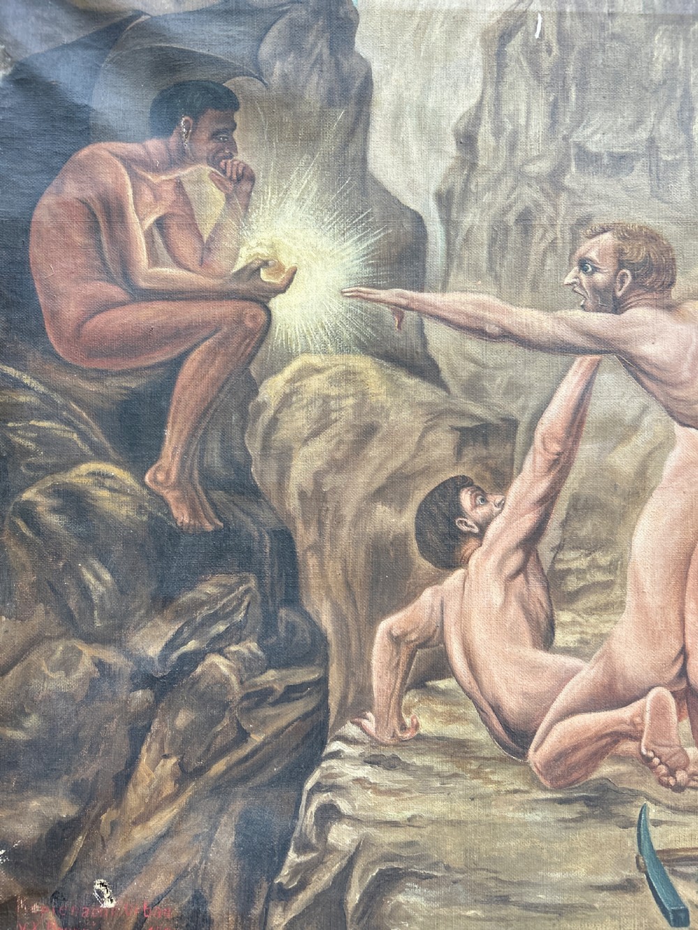 The Massacre of the innocents Signed Brunninger Oil on canvas View VII