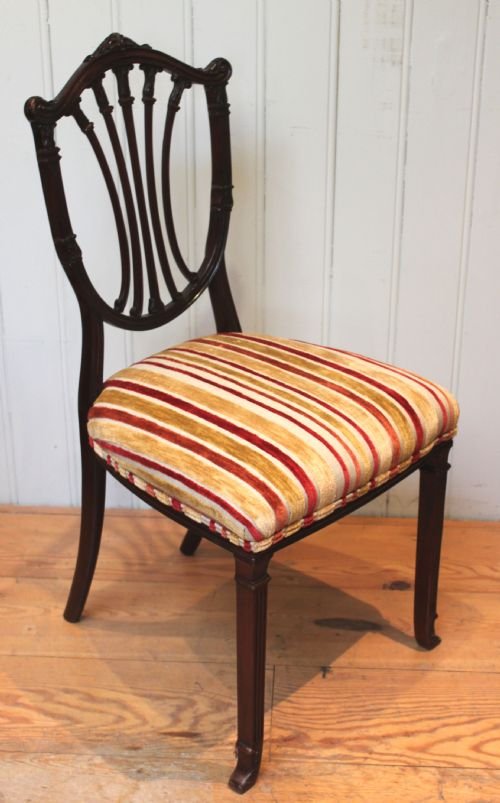 Mahogany Shield Back Occasional Chair