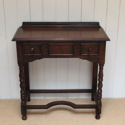 1920s Solid Oak Hall Table