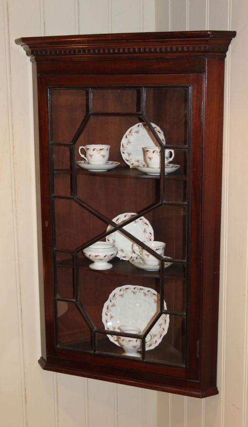 Edwardian Mahogany Corner Cabinet