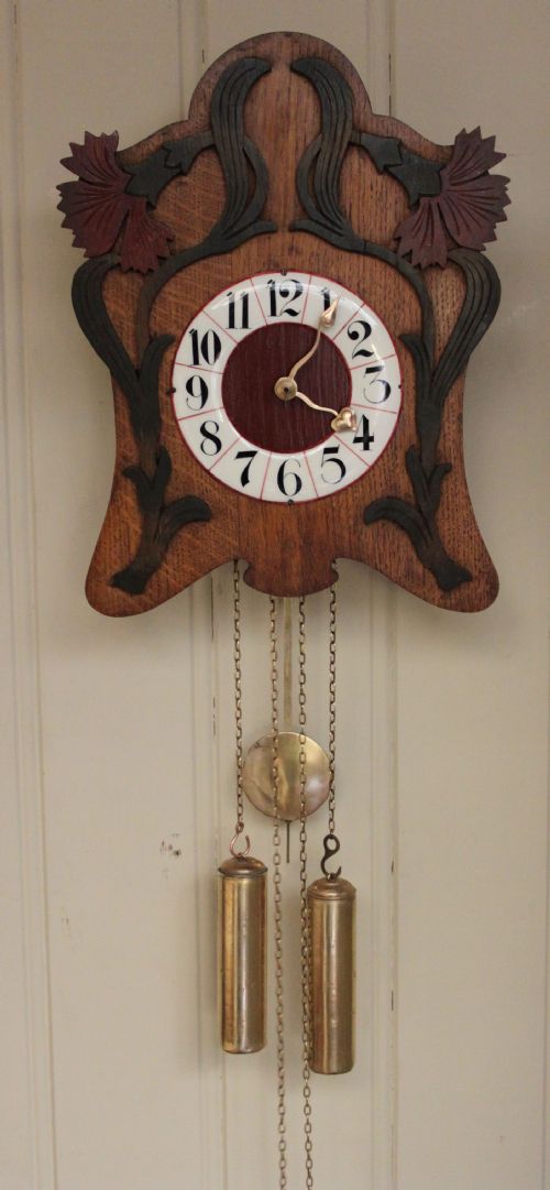 Unusual Art Nouveau Wall Clock