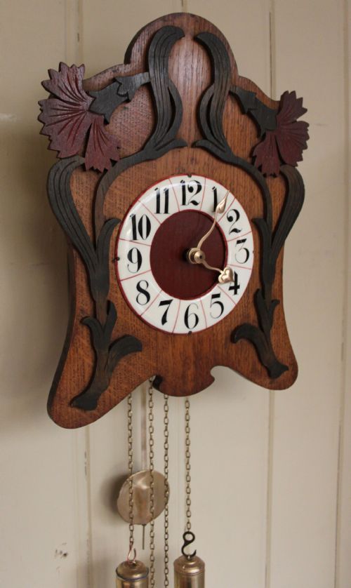 fig 1. Unusual Art Nouveau Wall Clock