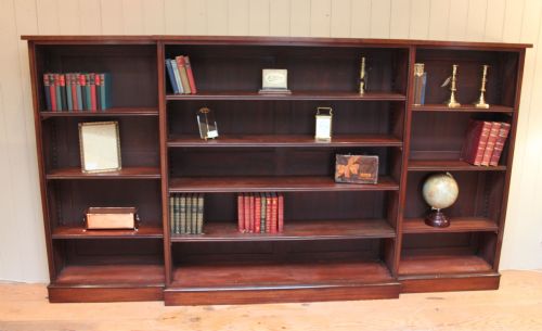 Mahogany Library Bookcase (8.6+ Feet Long)