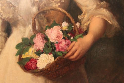 fig 1. Oil on Canvas of A Flower Seller