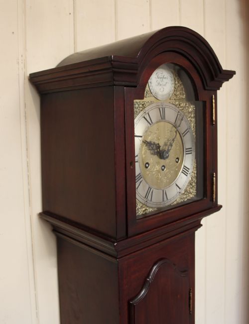 fig 1. Mahogany Westminster Chime Grandmother Clock 