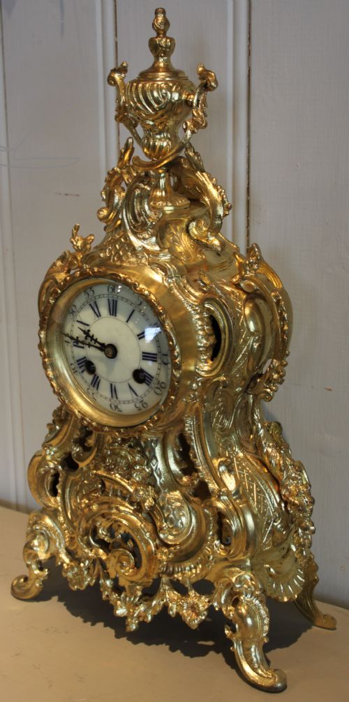 fig 1. French Gilt Brass Mantel Clock