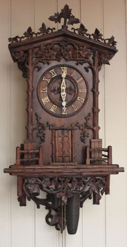 Rare Black Forest Trumpeter Clock