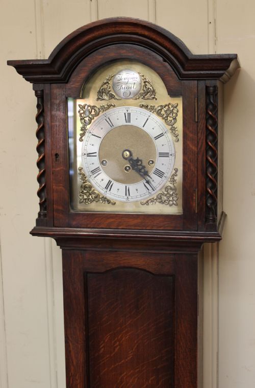 fig 1. Solid Oak Grandmother Clock