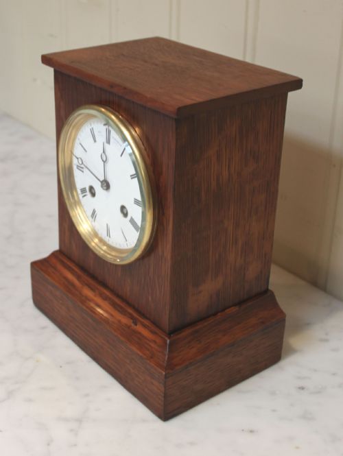 fig 3. Solid Oak Mantel Clock by Clock Makers to Queen Victoria