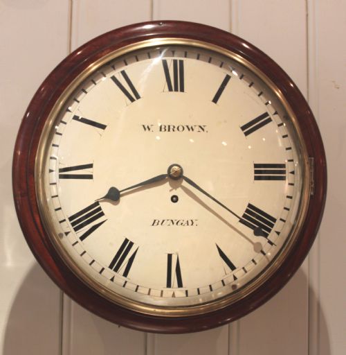 Mahogany Convex Dial Clock