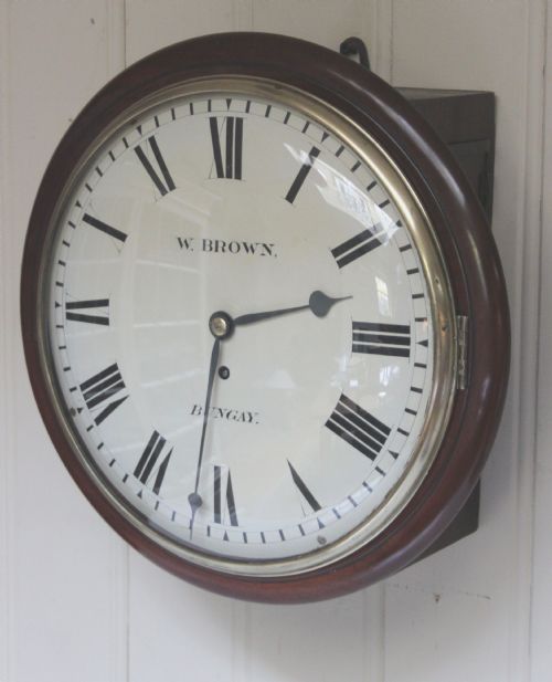 fig 1. Mahogany Convex Dial Clock
