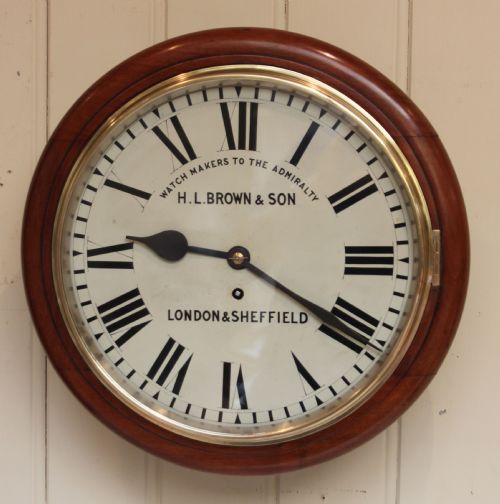 Mahogany Dial Clock by Makers to the Admiralty