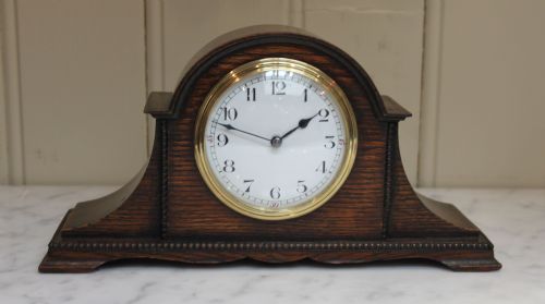 Small Soild Oak Napolean Hat Mantel Clock