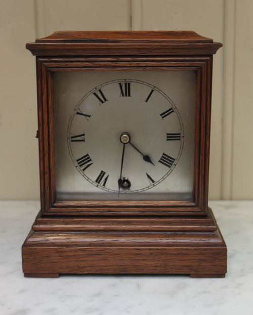 Small Oak Timepiece Mantel Clock