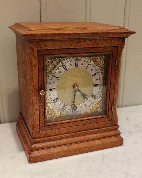 Small Oak Mantel Clock (Germany, C. 1890)
