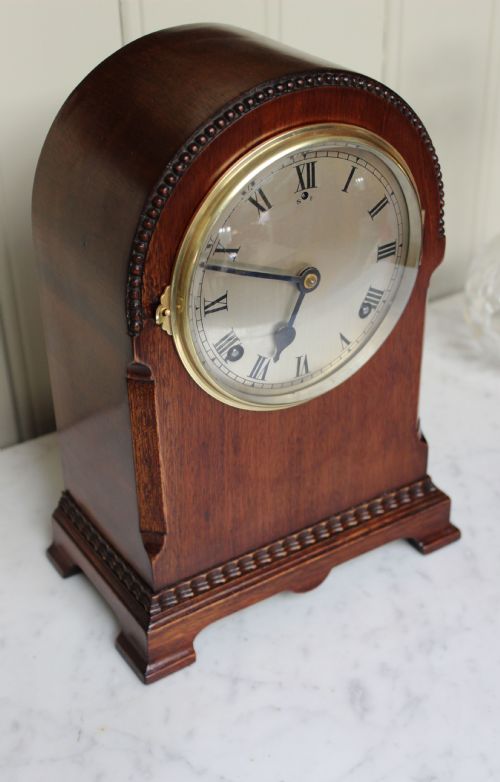 fig 1. Mahogany Arch Top Mantel Clock