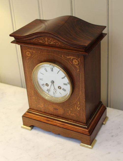 fig 1. Rosewood and Inlay Mantel Clock