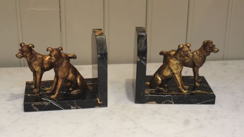 Pair of Art Deco Gilt Bronze Bookends