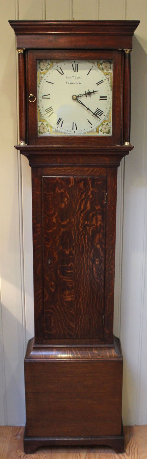 Sussex Made Solid Oak Cottage Longcase Clock (Lindfield, C. 1830)