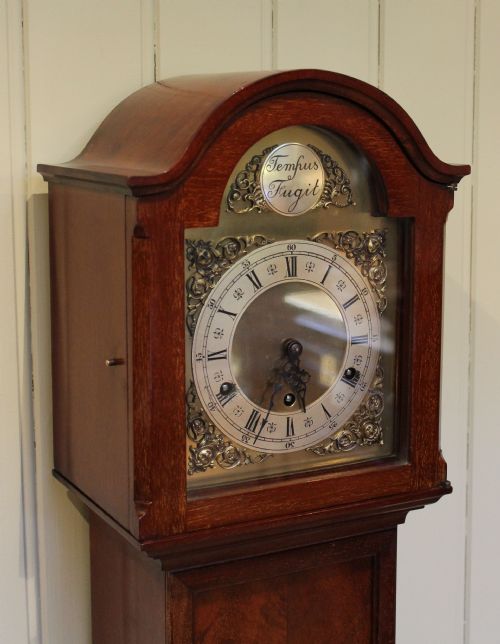 fig 1. Mahogany Westminster Chime Grandmother Clock