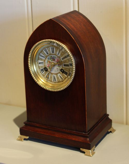 fig 1. Tiffany & Co. Mahogany Mantel Clock