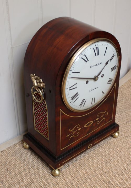 fig 1. Regency Arch Top Mahogany Bracket Clock