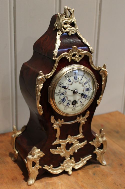 fig 1. French Tortoiseshell and Ormolu Mantel Clock 