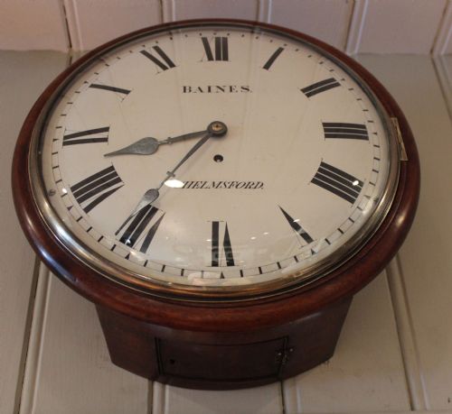 fig 1. Mahogany Convex Dial Clock