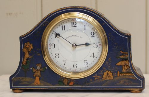 Blue Chinoiserie Mantel Clock