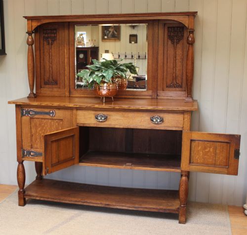 fig 1. Oak Arts And Crafts Sideboard