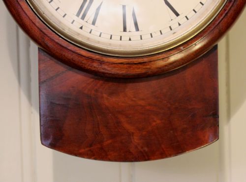 fig 1. 8 Inch Mahogany Drop Dial Wall Clock