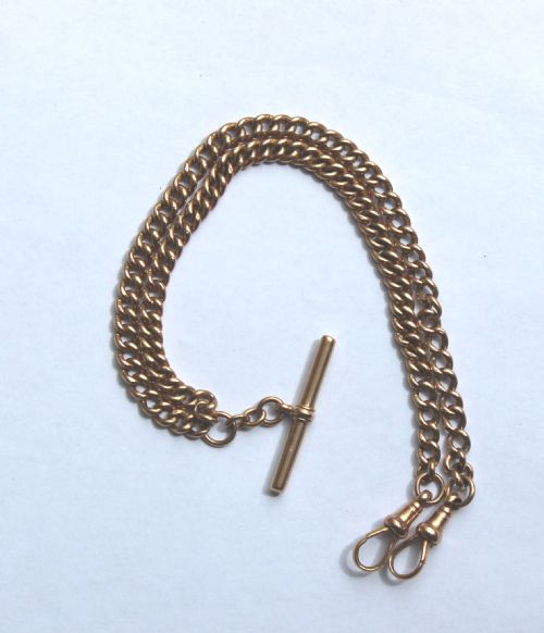 9ct Rose Gold Double Albert Watch Chain