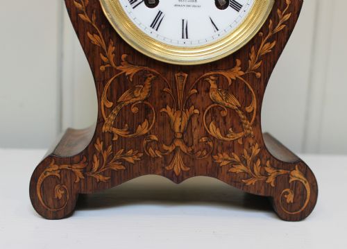fig 1. French Rosewood and Inlay Mantel Clock