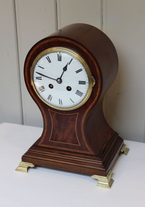 fig 1. Mahogany and Inlay Balloon Clock