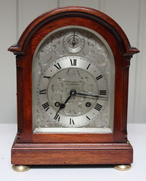 George V Mahogany English Bracket Clock