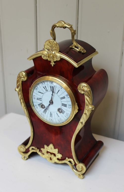 fig 1. French Tortoiseshell and Ormolu Mantel Clock (France, c. 1890)