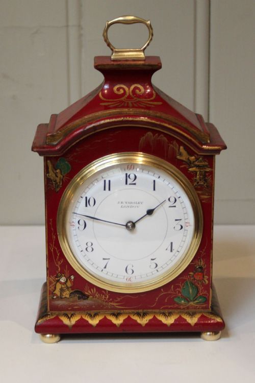 fig 1. Red Chinoiserie Mantel Clock