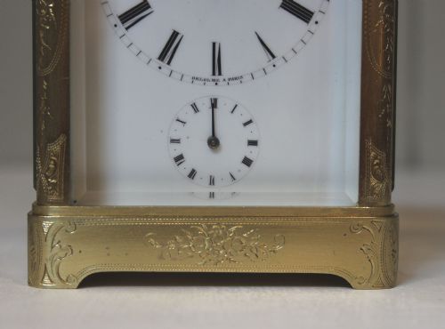 fig 1. Fine Bell Striking Engraved French Carriage Clock