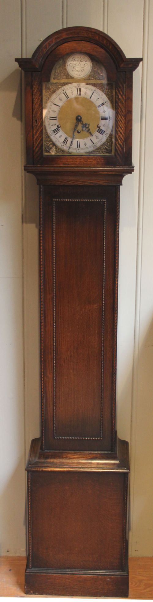 Westminster Chime Oak Grandmother Clock