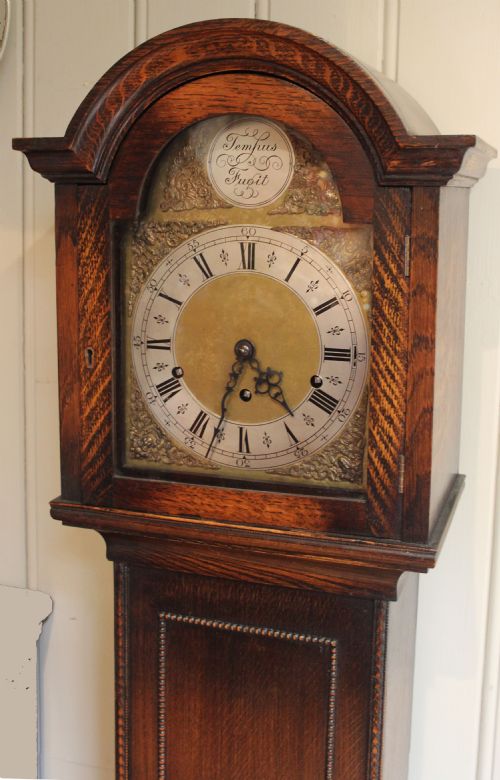 fig 1. Westminster Chime Oak Grandmother Clock
