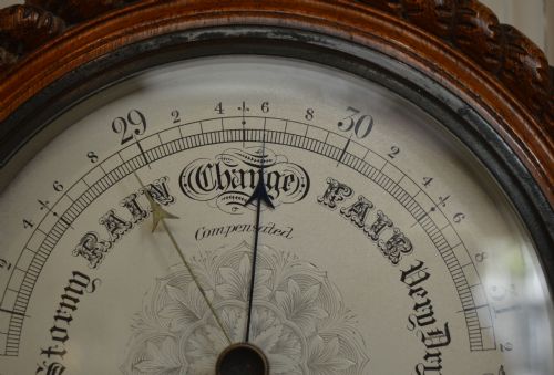 fig 1. Victorian Rope Twist Aneroid Barometer