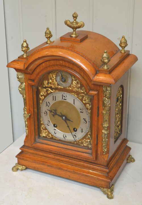 fig 1. Light Oak Ting Tang Bracket Clock