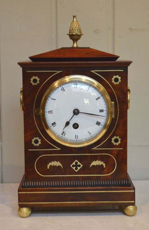 Small Regency Chamfer Top Mantel Clock