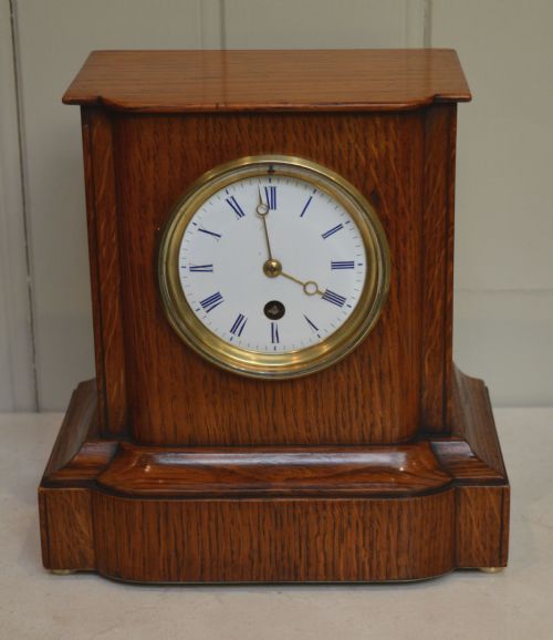 Golden Oak Mantel Clock